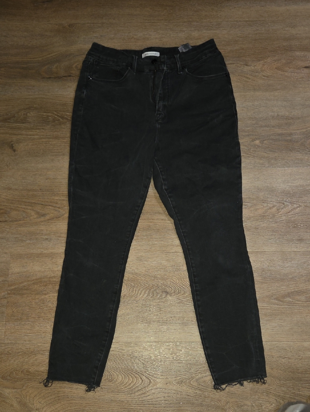 Good American Black High-Rise Skinny Jeans
